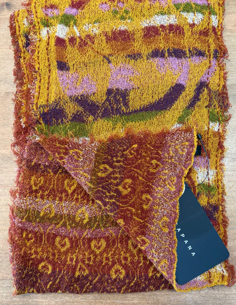 Japanese Pure Cotton Scarf in Yellow Multi