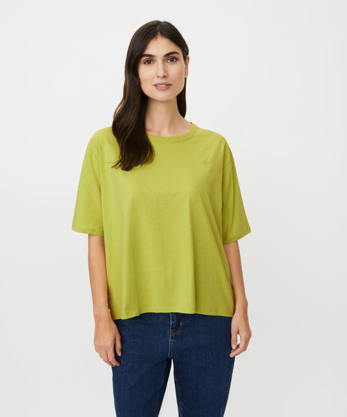 MaDoreann Tee in Chartreuse  and Black