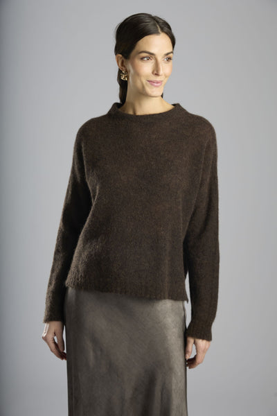 Sweater with Turtle Neck Chocolate