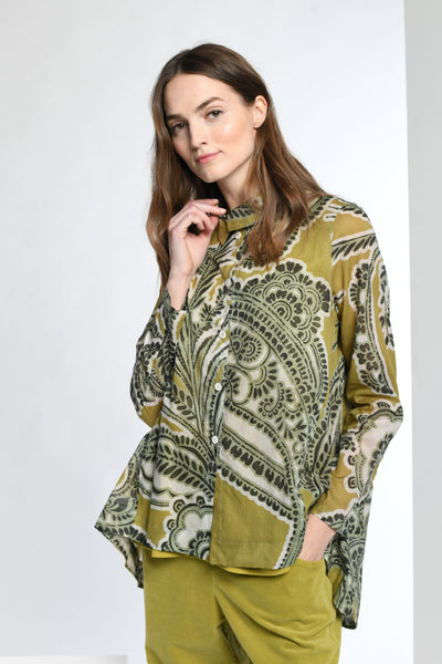 Shirt in Moss Print