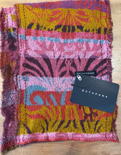 Japanese Pure Cotton Scarf in Pink Multi
