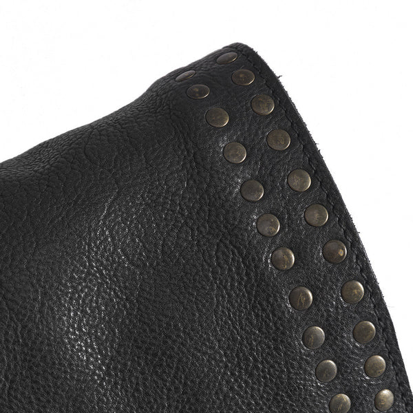 Cross Body Leather Bag in Vintage Cognac and Black