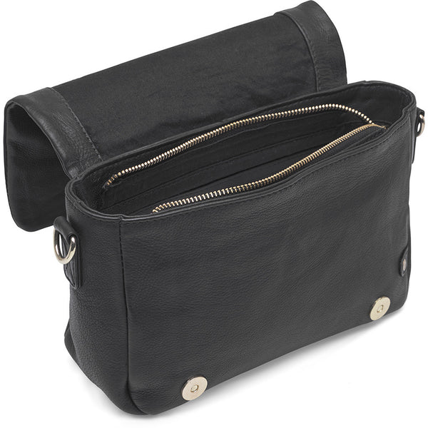 Cross Body Bag in Black and Dark Brown