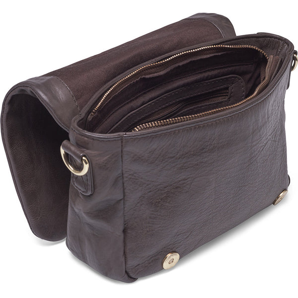 Cross Body Bag in Black and Dark Brown