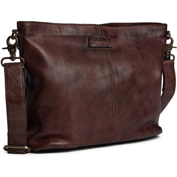 Leather Shoulder Bag in Vintage Cognac and Vintage Brown