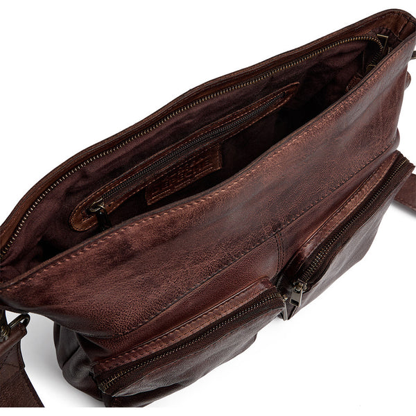Leather Shoulder Bag in Vintage Cognac and Vintage Brown