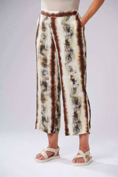 Crop Trousers Pebble Print