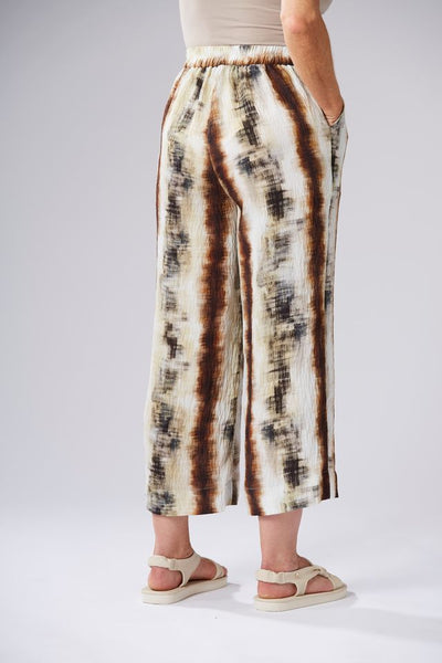 Crop Trousers Pebble Print