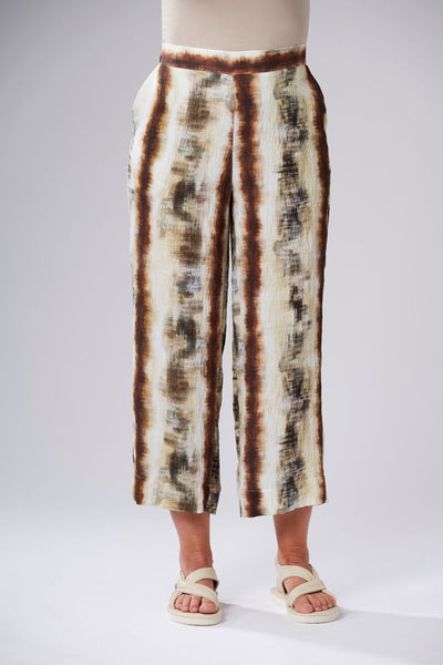 Crop Trousers Pebble Print