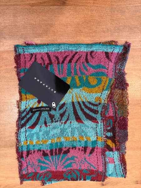 Japanese Cotton Scarf in Blue Multi