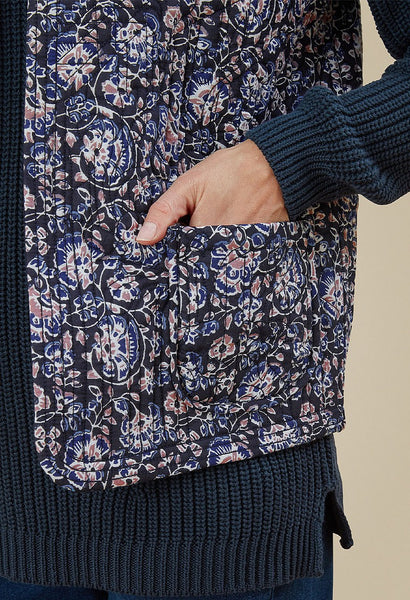 Ada Reversible Waistcoat in Marine Navy Blazer