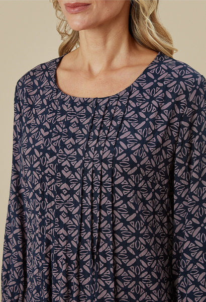 Andi Dress Amelia Print Navy Blazer