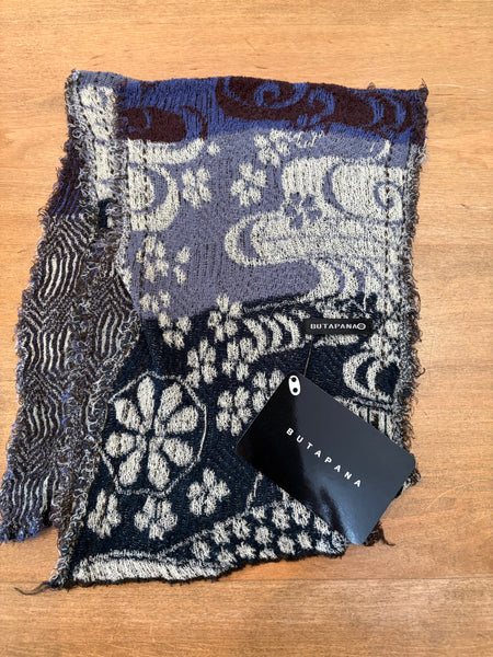 Japanese Pure Cotton Scarf in Navy