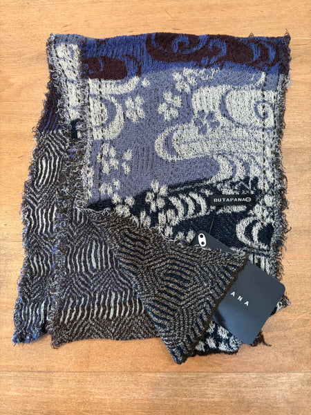 Japanese Pure Cotton Scarf in Navy