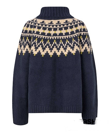 MaFatima Icelandic Jumper in Navy Blazer