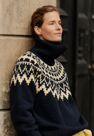 MaFatima Icelandic Jumper in Navy Blazer