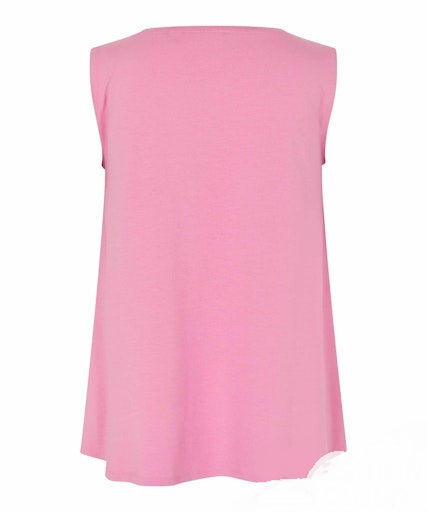 MaElisa Sleeveless Tee in Rosebloom
