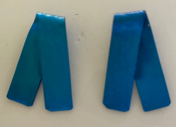Folded Strip in Turquoise-Copper-Silver-Blue