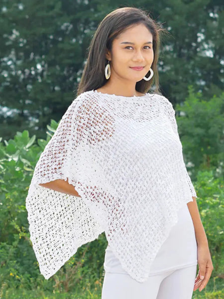 Knitted Popcorn Poncho