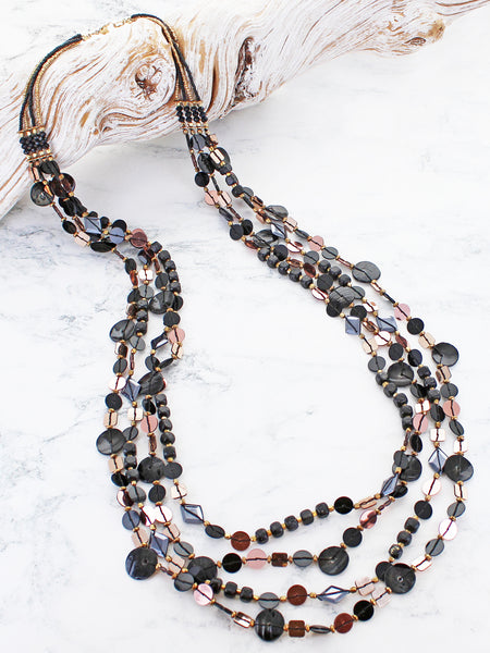 Long 4 Strand Sequin Necklace