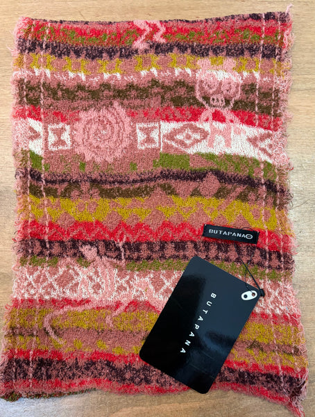 Japanese Pure Cotton Scarf in Pink Multi