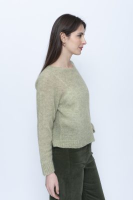 Raglan Sleeve Alpaca Jumper in Sage