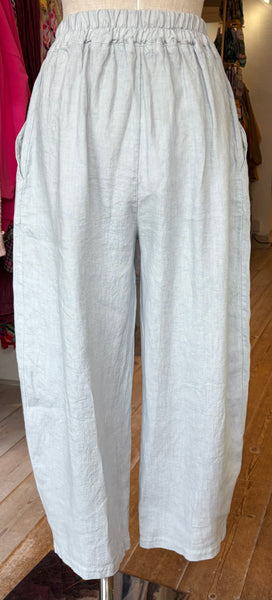Hem Tuck Trousers in Silver