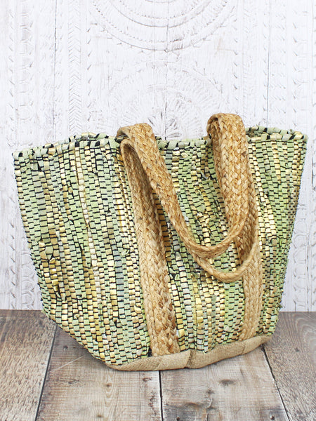 Upcycled Scrap Leather Tote