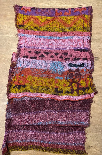 Japanese Pure Cotton Scarf in Pink Multi