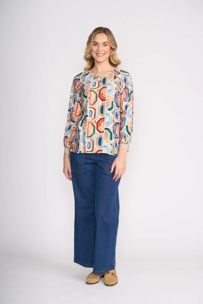 Razzle Dazzle Blouse in Geologic