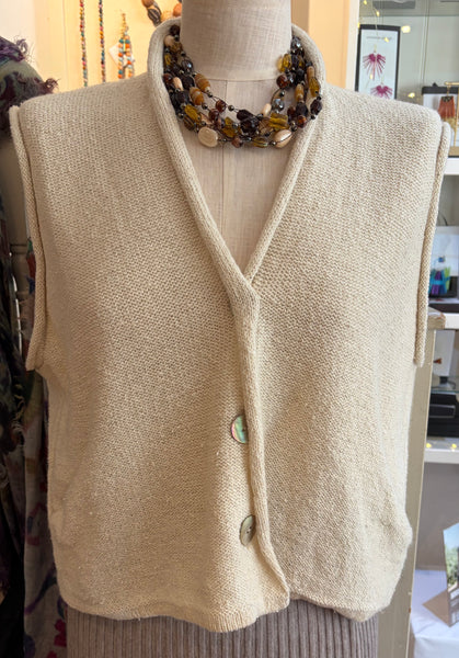 Norma Waistcoat in Black and Ivory