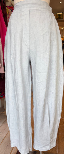 Hem Tuck Trousers in Silver