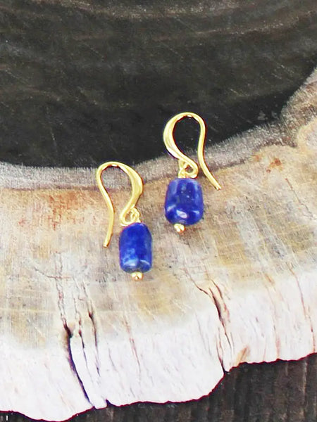 Simple Drop Earrings Various Stones