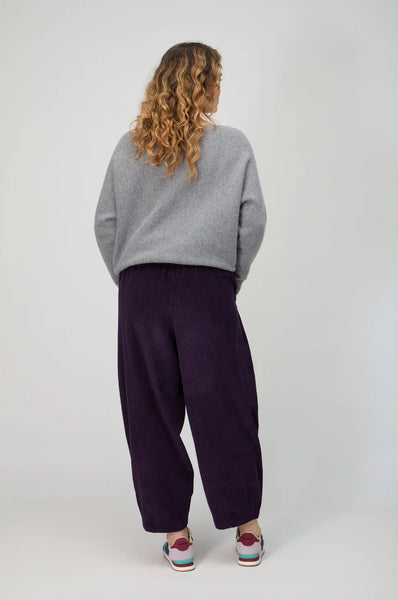 Jumbo Cord Trousers in Damson