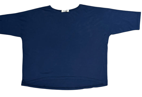 Agosto T Shirt in Chalk and Blue