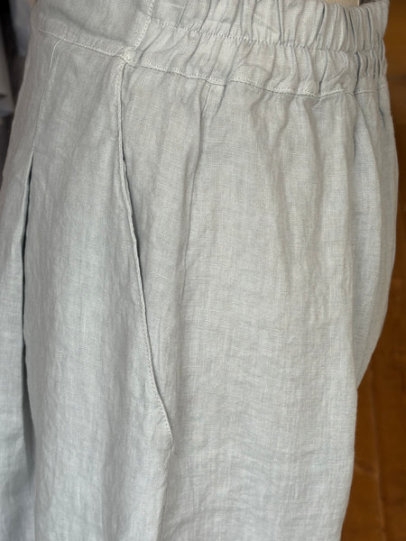 Hem Tuck Trousers in Silver
