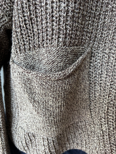 Boxy Sweater with Pocket in Chocolate