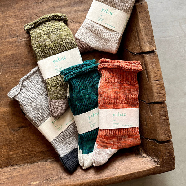 Japanese Organic Cotton PLOOT Socks Various Colours