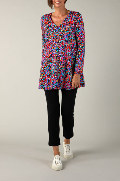 Painted Spot Jersey Tunic Multi