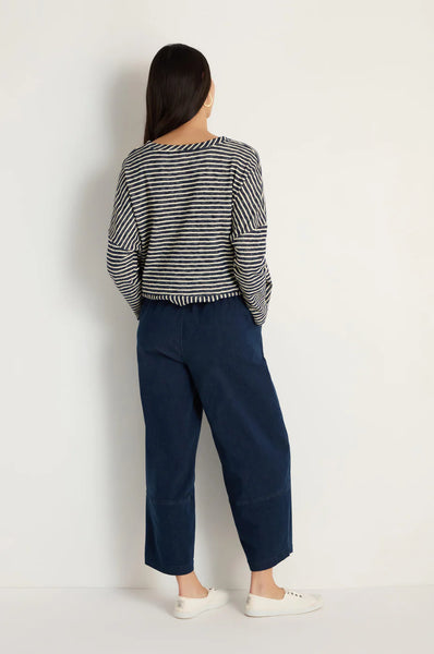 Stretch Denim Bubble Trouser in Black