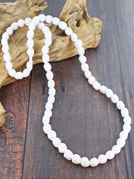 Long Fabric Ball Necklace Various Colours