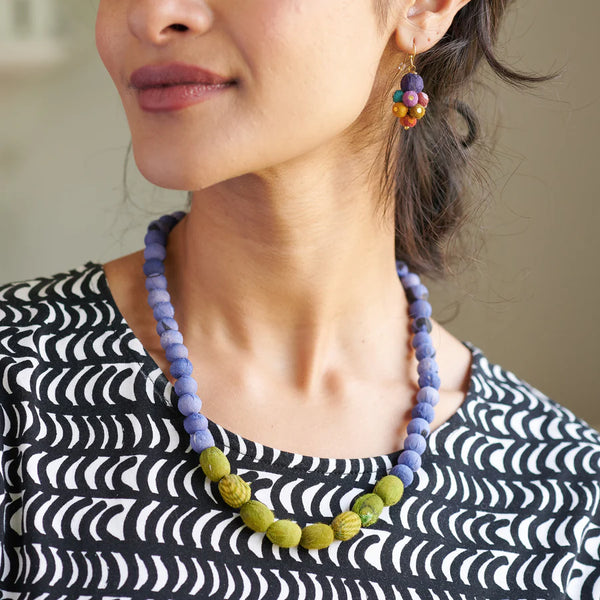 Kantha Couplet Necklace in 3 Colourways