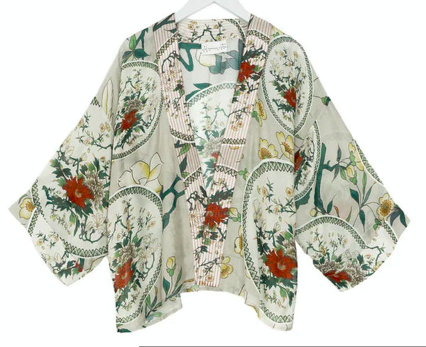 Kimono Magnolia Chinese Plates Putty