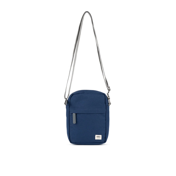 Bond Cross Body Recycled Canvas Bag Taupe and Crisp Blue