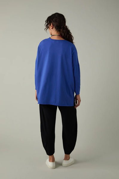 Cotton Jersey Relaxed Top in Iris