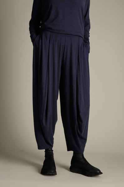 Soft Viscose Jersey Bubble Trouser in Night