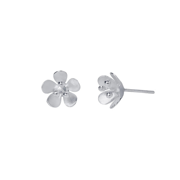Silver Flower Stud Earring