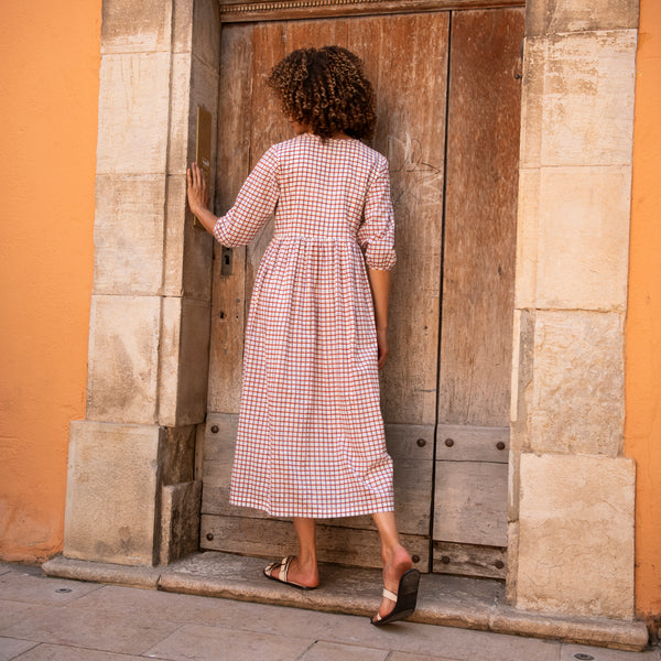 Colette Dress in Orange Lilac