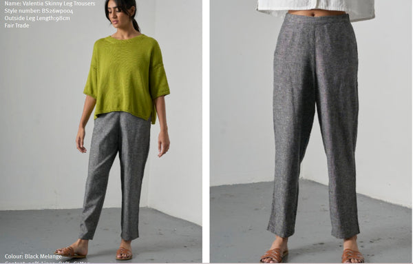 Valentina Trousers in Black Melange