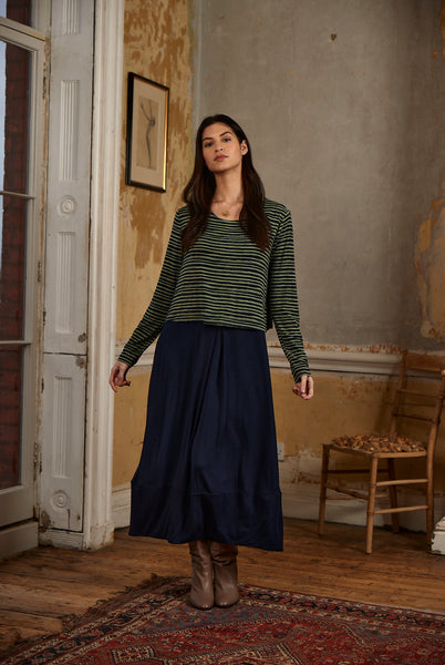 Alani Dress Painted Stripe Green Gables